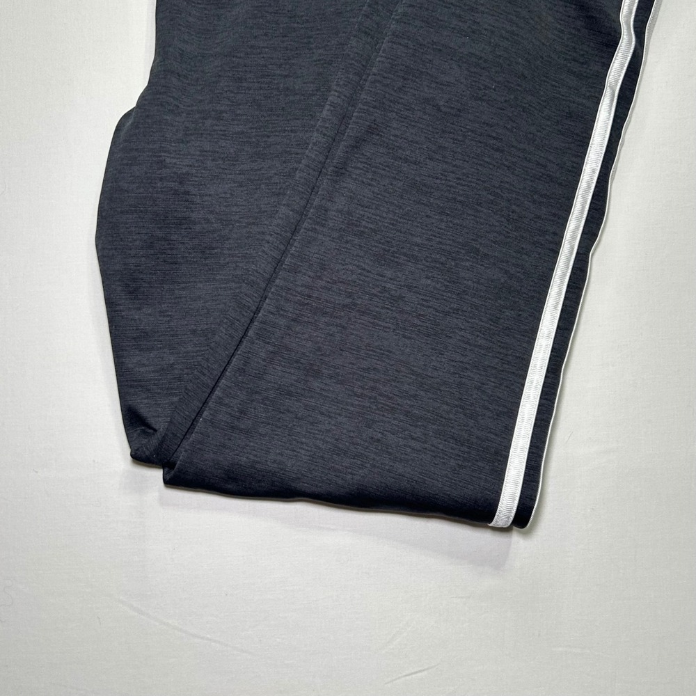 Adidas Mens Gray Heathered 3-Stripe Fleece Lined Athletic Sweatpants Sz L 14/16 - Picture 6 of 8